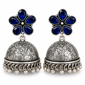Proveedor Confiable de Pendientes Colgantes de Plata Oxidada con Flores, Ónix, Imitación de Perla, Estilo Vintage para Mujer, Venta al Por Mayor - Product Image 4