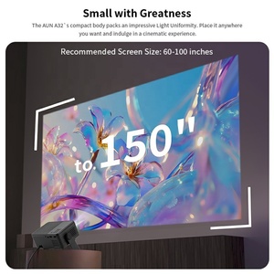 โปรเจคเตอร์พกพา AUN A32 Pro วิดีโอ 1080P WIFI บลูทูธ โฮมเธียเตอร์ ซีนีม่า โทรศัพท์ สมาร์ทโฟน โปรเจคเตอร์แอนดรอยด์ LED 4K ขายดีที่สุด - Product Image 4
