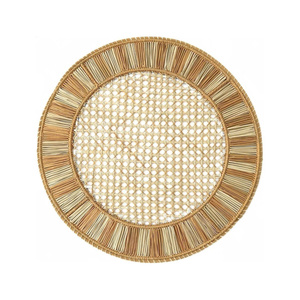 Napperons ronds bohèmes en rotin écologique, assiettes de présentation de luxe en corde de papier, fabrication vietnamienne, couleur, taille et emballage personnalisables - Product Image 3