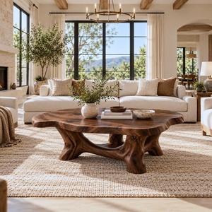 Luxali Modern Solid Wood Coffee Table Living Room Handmade Natural Eco-Friendly Durable Easy Clean Antique Decor Home Furniture - Product Image 2