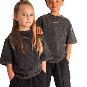 Camisetas de Manga Corta para Niñas, Cuello Redondo, 100% Algodón, Transpirables, Estilo Jersey, Color Liso, Diseño Personalizado de Alta Calidad, Ropa Unisex para Niños - Product Image 5