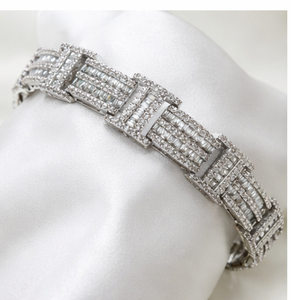Premium Hip Hop <b>Iced</b> Out Diamond <b>Chain</b> Bracelet 10KT 14KT Gold VS1 VS2 H-I Color Heavy Luxury Statement Jewelry Bracelet - Product Image 2