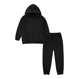 Conjunto Deportivo Clásico Color Rosa Pálido para Niños, Pantalones Deportivos Ultra Suaves de Algodón Tejido, Cálidos y Cómodos para Otoño e Invierno - Product Image 3