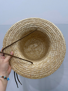 Manufacture <b>Straw</b> Bucket <b>Hat</b> Woven Sun <b>Hat</b> with Ribbon and Chin Cord Adjustable Outdoor Travel Beach Summer party wedding tour - Product Image 4
