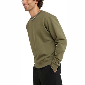 Suéter de Punto de Algodón para Hombre, Cuello Redondo, Corte Regular, Color Verde Oliva, Informal, Color Sólido, Ropa de Otoño, Nueva Moda - Product Image 4