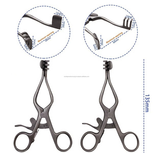 Retractor Autoretráctil Weitlaner de 135 mm, Apertura Máxima de 60 mm, Instrumento Quirúrgico de Acero Inoxidable, Cirugía General Manual, ISO13485 - Product Image 1