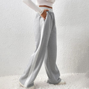 Sports Active Casual Streetwear Pants High Quality Cotton Regular Fit Women <b>Elastic</b> Waist Mid Rise Jogger Sweatpants - Product Image 6