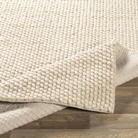 Tapis en laine blanche épaisse fait sur mesure, tissé à la main, style scandinave, disponible en toutes tailles, ajout chaleureux à votre intérieur