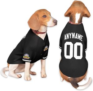เสื้อเบสบอลสุนัขแบบกำหนดเอง ผ้าโพลีเอสเตอร์ตาข่าย ระบายอากาศ ป้องกันแบคทีเรีย พิมพ์ลายแบบซับลิเมชั่น พร้อมชื่อและหมายเลข  ชุดทีมสำหรับสัตว์เลี้ยง - Product Image 1
