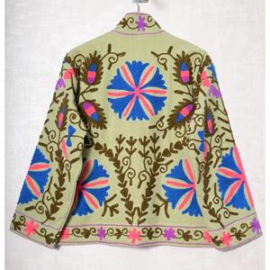 Abrigo Boho Colorido con Bordado Suzani, Chaqueta Artesanal, Moda Étnica Vintage - Product Image 5