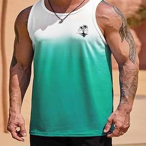Camiseta sin Mangas para Hombre, Color Sólido, Ropa Deportiva, Personalizable, para Fitness, Venta al Por Mayor - Product Image 2