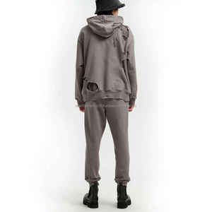 Sweat à capuche pour homme à effet usé, vente chaude, broderie personnalisable, vêtements de haute qualité en gros - Product Image 2