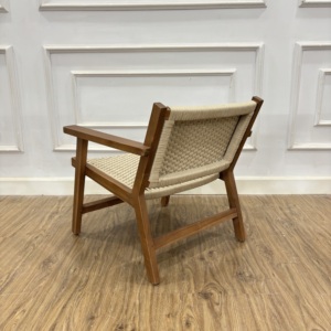 Bar <b>Chair</b> Teak Wood with Rope Stain Color Modern Design Outdoor Use Durable - Product Image 5