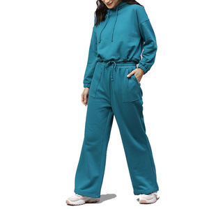 Conjunto Deportivo Holgado para Mujer, Sudadera con Capucha y Pantalones Deportivos de Dos Piezas, Tela Suave, Ropa Deportiva para Fitness - Product Image 1