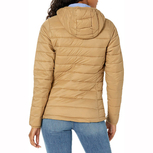 Chaqueta Acolchada para Mujer, con Cierre Completo, Cuello Alto, Color Sólido, Relleno de Poliéster, para Otoño - Product Image 5