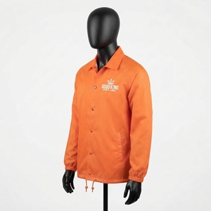 Blousons d'entraîneur sportifs d'hiver respirants en polyester/coton pour hommes, avec col montant, fermeture éclair et logo frontal – Vente en gros - Product Image 5