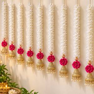 Guirlande de clochettes de jasmin, Décoration idéale pour Mandap, Guirlande décorative Diwali, Décoration murale, Décoration Diwali, Décoration Mandir Pooja - Product Image 3