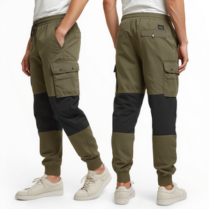Functional Men's Utility Jogger <b>Pants</b> with Contemporary Pocket Design and Outdoor Lifestyle Fashion Appeal - Product Image 1
