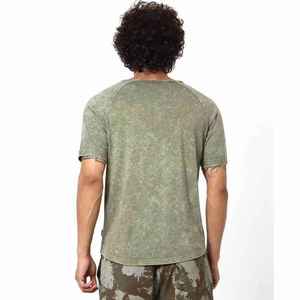 Camiseta de hombre con lavado ácido, estilo oversize vintage de algodón, camiseta streetwear con logo personalizado, proveedor de camisetas de verano - Product Image 2
