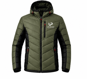 Veste matelassée à capuche pour homme, imperméable, isolée, pour l'hiver, randonnée en plein air, fabricant OEM ODM - Product Image 1
