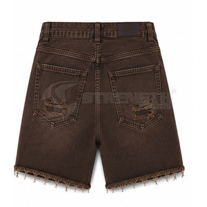 Distressed Shorts Breathable Fabric Distressed Shorts For Hot Weather Outdoor Activities And Casual Use - Product Image 2