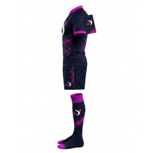 Ventes en gros d'ensembles d'uniformes de rugby pour adultes unisexes, vêtements de sport respirants et durables en polyester, design de logo personnalisé, sublimation - Product Image 2
