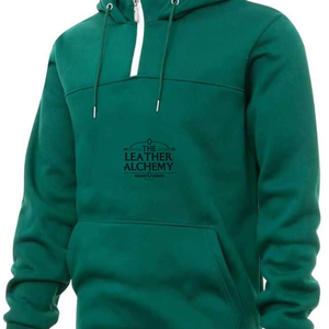 <b>Men</b> Quarter <b>Zip</b> Fleece Hoodie Soft Breathable Fabric Warm Winter Casual Hooded Sweatshirt For Everyday Comfort And Fashion Wear - Product Image 1