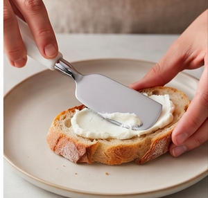 <b>Cheese</b> <b>Knife</b> <b>Set</b> With Stainless Steel Blades And White Plastic Handles Durable <b>Cheese</b> Tools For Restaurant Use And Hotel Use - Product Image 4