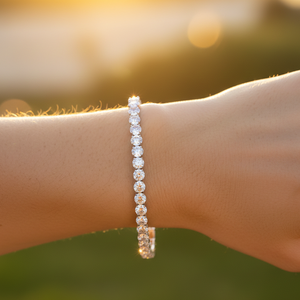 สร้อยข้อมือเทนนิสฮิปฮอปประดับจี้รูปไม้กางเขนเพชรเงินแท้ 925 สำหรับผู้หญิง เครื่องประดับแฟชั่นทันสมัย ของขวัญแต่งงาน - Product Image 5