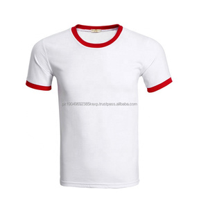 T-shirt en coton Red Ringer pour hommes en gros Boutique en vrac Nice Cool Ringer T-shirts - Product Image 5