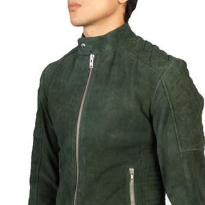 Chaqueta de Cuero de Gamuza para Hombre OEM con Cuello Alto y Logotipo Frontal, Impermeable y Reversible para Invierno - Product Image 5