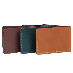 Portefeuille minimaliste en cuir véritable pour homme, portefeuille de luxe en cuir avec fenêtre pour carte d'identité, portefeuilles en cuir faits à la main pour homme - Product Image 5