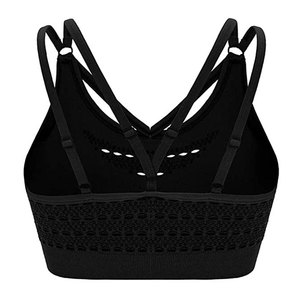 Sujetador Deportivo Negro para Mujer, Cuello Redondo, Transpirable, Ajustado, Sin Mangas, Absorbe la Humedad, 100% Algodón, Logotipo Personalizado del Equipo, Todas las Temporadas - Product Image 5