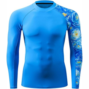 เสื้อรัดกล้ามเนื้อสำหรับผู้ชาย ลายพิมพ์มวยไทย MMA เสื้อยืดแขนยาว คิกบ็อกซิ่ง เสื้อรัดกล้ามเนื้อสำหรับต่อสู้แบบไทย ชุดมวยไทย - Product Image 3