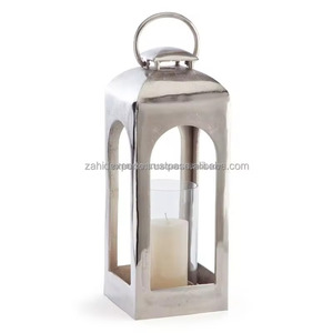 Farol de Bambú Hecho a Mano con Acabado Antiguo, Elegante Portavelas Dorado para Decoración de Jardín, Hogar, Navidad y Fiestas, Uttar - Product Image 4