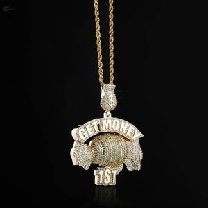 Colgante de Lujo con Nombre Personalizado de Diamante Creado en Laboratorio, Colgante de Amuleto de Dinero con Diseño de Bolsa de Dinero Iced Out Estilo Hip Hop - Product Image 3