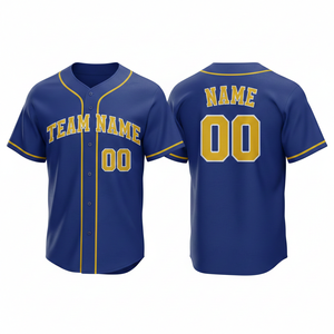 Maillot de baseball personnalisé haut de gamme respirant à séchage rapide 100 % polyester imprimé par sublimation en maille col en V unisexe grande taille - Product Image 6