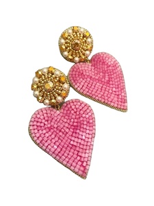 Pendientes colgantes de lujo de moda bordados con cuentas hechos a mano, diseño de cereza naranja Unisex DE LA India - Product Image 2