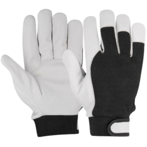 Gants d'assemblage en cuir de chèvre JNM SAFETY de qualité supérieure, épaisseur 9 oz, avec poignet élastique, durables, doux et confortables - Product Image 6