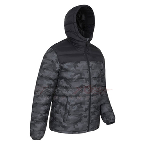 <b>Men</b> Winter Hooded Puffer <b>Jacket</b> Camouflage Print Windproof Polyester Wadding Oem Wholesale Bulk - Product Image 3