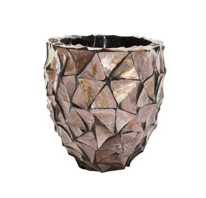 Jarrón Moderno para Mesa, Forma Irregular, Acabado Brillante, Hecho a Mano, Decoración Floral - Product Image 1