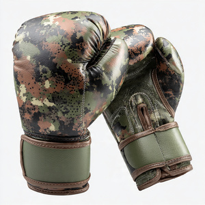 Guantes de Boxeo de Cuero de 1OZ con Diseño de Camuflaje Personalizado, Guantes de Cuero para Entrenamiento de Combate, Guantes de Camuflaje para Peleas - Product Image 3