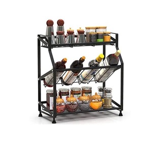 Stylish Metal Spice <b>Rack</b> Crafted for Keeping Kitchen Seasonings Neatly Arranged with Strong Build and Practical Everyday Use - Product Image 2