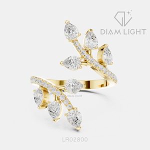 Bague de fiançailles et de mariage pour femme, cadeau de bijoux, certifiée IGI, ensemble de bagues en diamant de laboratoire taille poire 1,80 carat, or blanc 14 carats - Product Image 5