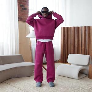 Conjuntos Deportivos Personalizados de Fabricante, Estilo Vintage, Lavado Ácido, 100% Algodón, Sudadera con Capucha y Pantalones Deportivos para Hombre - Product Image 4