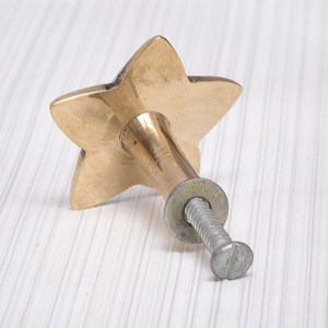 Mughalcrafs Brass Butterfly Shape Cabinet Knob Inlay <b>Drawer</b> <b>Pull</b> Dresser Wardrobe Shelf Modern Style Durable Furniture Handle - Product Image 3
