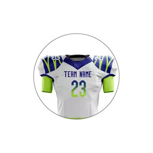 Uniforme de Fútbol Americano Sublimado Personalizado, Conjunto de Camiseta y Pantalones de Fútbol Americano Blancos y Verde Menta para Hombre - Product Image 5