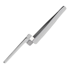 Holding Tweezers, Grooved, 155 mm with Reciprocal Lever Arms and Straight Grooved Tips Dental Instrument for Secure Grip - Product Image 3