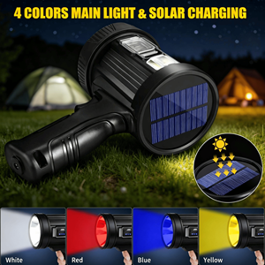 Torcia LED Ricaricabile Super Luminosa, Faro di Ricerca Rosso a Lunga Durata per Uso Esterno Portatile - Product Image 3
