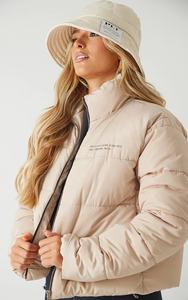 2023 Winter <b>Women's</b> Crop Puffer Jacket with <b>Long</b> Sleeves Solid Bubble <b>Coat</b> Thick Zipper Cotton Filling <b>Women's</b> Bomber Jacket - Product Image 2